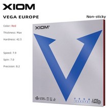 미니 가정용 탁구대 XIOM VEGA 시리즈 탁구 고무 독일 제조 내부 에너지 스폰지가 달린 끈적이 없는, [09] EUROPE Red Max