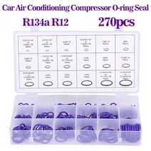 HNBR 자동차 에어컨 시스템용 고무 레드 씰 키트 모음 R134a O-링, 03 보라색
