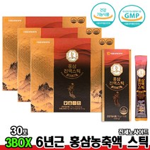 대웅 생명과학 6년근홍삼진액 스틱 3박스 홍삼농축액 대추 참당귀 구절초 비타민B군 나이아신