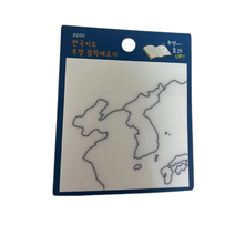 핑크풋 2000 한국지도 점착 메모지 30매, 투명, 4개