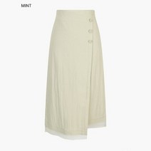 [나이스클랍뒷밴딩 밑단배색 스커트A232MWS407MT1