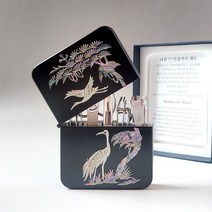 드리다샵 고급 자개 777 손톱깎이 세트 블랙 휴대용 7종 외국인선물, 1세트, 1.쌍학