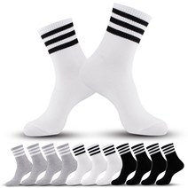 멀티싹 여성용 프리미엄 링글 중목 양말 12켤레 세트