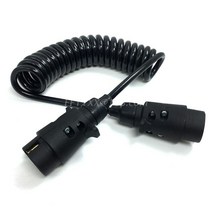 7핀 플라스틱 트레일러 플러그 X2 곱슬 연장 케이블 1.5M 수-수 12V 조명 보드 캐러밴, 한개옵션0