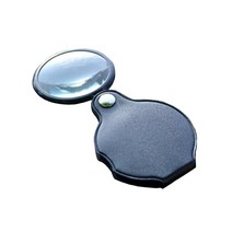 미니 포켓 접는 돋보기 유리 휴대용 보석 돋보기 노인 독서 안경 돋보기, 10배, 검은색