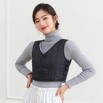 칠색 초경량 기모 여성 이너 패딩조끼