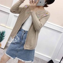로즈드림 봄 꽃 자수 가디건 H575271187719
