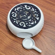 난로 양초 화목 캠핑 불멍 세라믹 주전자 따뜻한 홀더 기본 난방 기본 차 커피 물, 04 D