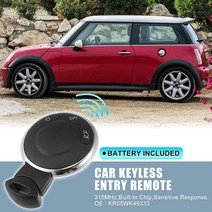 X AUTOHAUX 2피스 315MHz KR55WK49333 교체용 세미 인텔리전스 키리스 엔트리 원격 키 포브 미니 쿠퍼 2006-2013용 3 버튼 도어 키 46 칩 포함