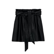 자라 ZARA 스타일 ST 3046120 여성 인조가죽 캐주얼 반바지 팬츠