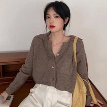 데일리 골지 니트 크롭 숏 가디건 3컬러 택1