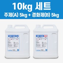 레진 무발포 경질 우레탄 수지 10KG (주제5kg + 경화제 5kg) 화이트 아이보리 GW506, 옵션1) WB(화이트)