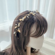 웨딩촬영소품 브라이드헤어장식 큐빅티아라 셀프웨딩헤어밴드 왕관 진주 머리띠 로즈오브더데이