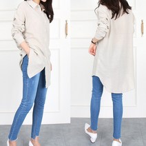 에이스하트 여성 루즈핏 세아 스트라이프(롱)셔츠 롱남방 빅사이즈 3 color