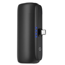 lcl_196 5500mAh 휴대용 충전기 아이폰 14 13 12 11용 외장 배터리 팩, Black, For iphone