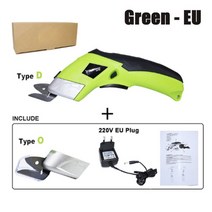 충전식전지가위 충전식 전기 가위 무선 배터리 커터 천 카펫 pvc 가죽 절단 도구 무선, 세트 2