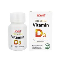Hi Well Premium Vitamin D3 하이웰 프리미엄 비타민 D3 고흡수율 90캡슐 뉴질랜드