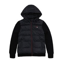 팬텀골프패딩 F 22194JD252_NA 여성 울니트 소매 하트 프린트 구스다운 숏패딩 22194JD252_NA