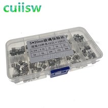 퓨즈 패키지 보험 튜브 키트 5x20mm (0.25A-20A) 250v 10 종류 (각 개), 한개옵션0