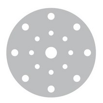 100장 URO 페스툴 원형사포 6인치 17홀 ETS150 RO150용 필름 샌드페이퍼, 1200방(100ea)