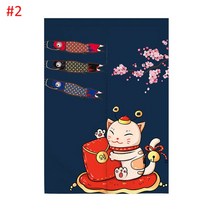 거실 커튼 레이스 안방 커튼 인테리어 일본식 문 만화 행운의 고양이 짧은 침실 주방 정전 파티션 하프 코르티나