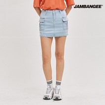 여성 쿨맥스 카고 데님스커트 라이트블루 AK2DDK83-LB