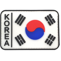 태극기 뱃지 대한민국 군인 국기 찍찍이 가방 패치