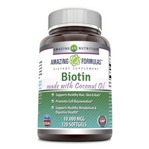 어메이징뉴트리션 비오틴 코코넛 오일 10000mcg 소프트젤, 120개입, 1개