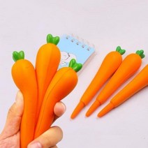 스퀴시 볼펜 6종 동물 과일 토끼 당근 파인애플 만두 선인장 복숭아 펜