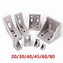 5 20 pcs 2020 2028 3030 3060 4040 4080 6060 8080 알루미늄 코너 브래킷 30 40 45 60 프로파일 커넥터 CNC 라우터, 4080 4PCS