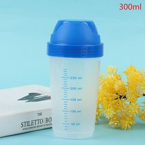단백질쉐이크통 전동텀블러 프로틴 미숫가루 투명 식품 등급 300ml 플라스틱 쉐이커 병 크리에이티브 밀크, 한개옵션0