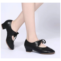 [나이키댄스화] 야외 쇠고기 힘줄 바닥 편안한 볼룸 댄스 신발 성인 숙녀 하이힐 부드러운 바닥 댄스 공연 신발, 블랙 4cm, 225