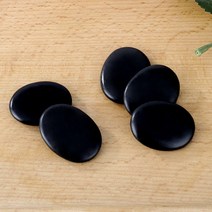뷰티 핫스톤 뱀부테라피 얼굴 목 등 마사지 스파 스톤, D.평면 3x4x0.3cm (5팩 세트）, 상세참조개