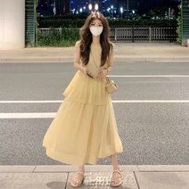2023년 여름 여성복 신상품 민소매 프렌치 소녀풍 원피스