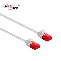 LANstar CAT.6 UTP 초슬림 랜케이블 1m/LS-SL6-1W/화이트/1Gbps 기가비트/250MHz 대역폭/인터넷 케이블/32AWG/연선/LSZH 난연/8P8C/RJ45