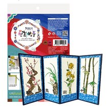 to 토단 중고등 전통 병풍 만들기-1인세트 병풍그리기 4폭화첩, 십장생도