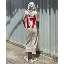 집에서 입는 원피스 후드 바캉스 휴양지 민소매 옆트임 면 나시 여성 여름 롱 블랙 원피스