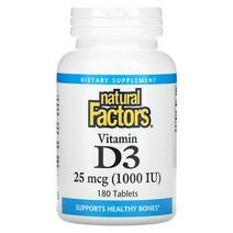 네추럴 팩터스 비타민 D3 25mcg 1000IU 180정