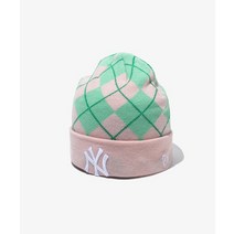 뉴에라 아가일 뉴욕 양키스 비니 핑크 KNIT ARGYIL BEANIE NEYYAN PINK