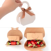 답례품 포장 상자 답례떡 캔디 박스, 대 - 브라운