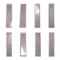 직사각형 북마크 몰드 에폭시 수지 보석 DIY 책갈피 공예 펜던트를 만드는 여러 스타일 실리콘 몰드, 8 피스 세트