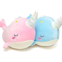 유니콘 고래 쿠션 30cm 인형 봉제 애착, 블루