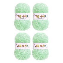 울클럽 별꽃수세미 DIY 고급수세미실 4볼세트 + 동영상제공, 134베이비민트