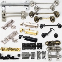 문잠금장치/현관문안전고리 미닫이여닫이문 걸고리 시건장치, 09.잠금장치 6번 사각형 스텐빗장 5인치