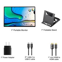 키오스크 포스기 셀프계산대 무인결제 16 인치 25K 144Hz 휴대용 모니터 25601600 1610 100 sRGB 480Cdm² 디스플레이 게임 화면 노트북 Mac 전화 PS, 없음, With foldable stand+EU 플러그