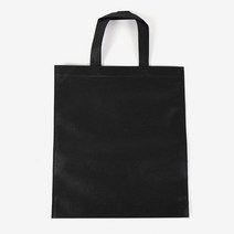 세로형 부직포 가방 쇼핑백 마트 시장 바구니 제작, 블랙