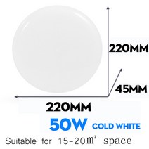 엣지 거실 안방 led 조명 등110v 220v 천장 조명 15203050w 거실 표면, 50w, 차가운 흰색