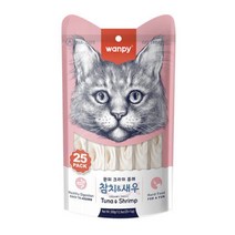 완피 고양이 습식 츄르 크리미퓨레 (참치&새우), 25P, 8팩