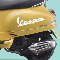 베스파 로고스티커 오토바이헬멧데칼, 300x100mm, 하늘