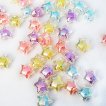 비즈공예재료 홀로그램 이중 별 비즈(약 45개), 단품